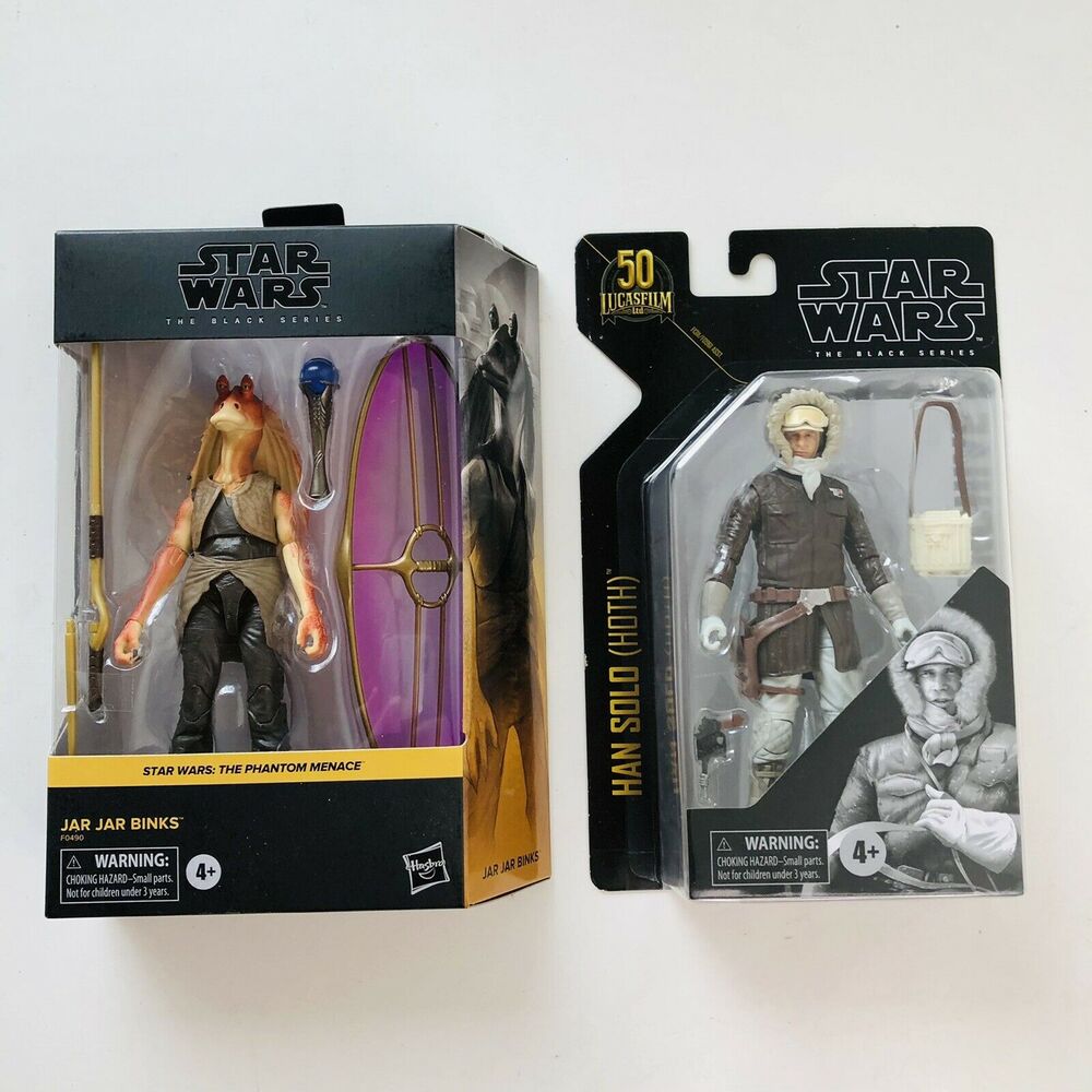 Star Wars Black Series JAR JAR BINKS Phantom Menace & HAN SOLO (Hoth) Cold Gear